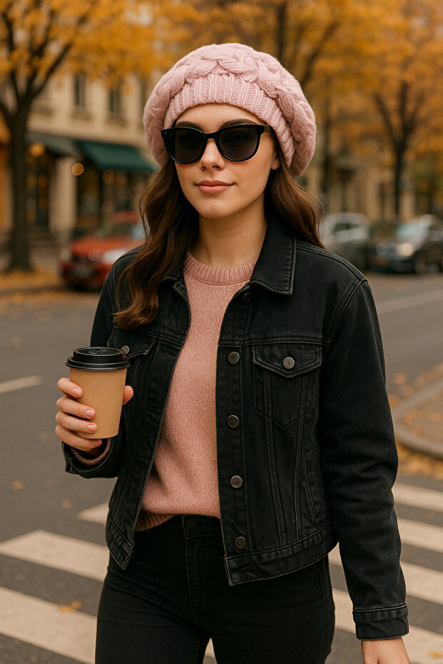 Ressam Model Örgülü Desenli Bere - 7