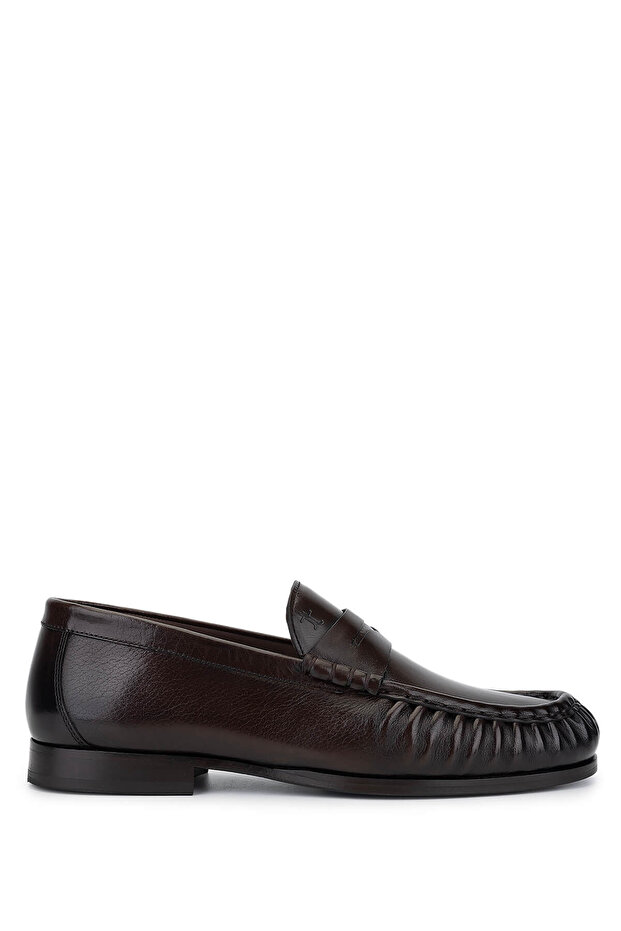 Men's Genuine Leather Brown Loafer Shoes