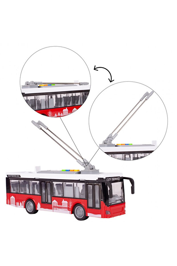 Interactive bus with realistic design, moving doors, 4 functional buttons with authentic sounds, lights - 7