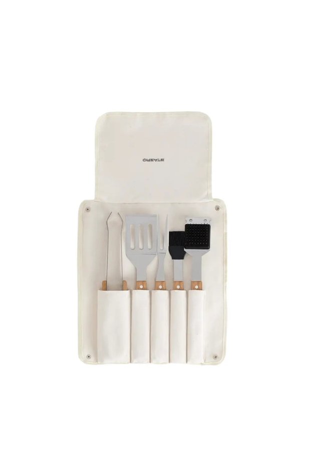 Set de ustensile pentru grătar, CREATE, 5 piese, lemn