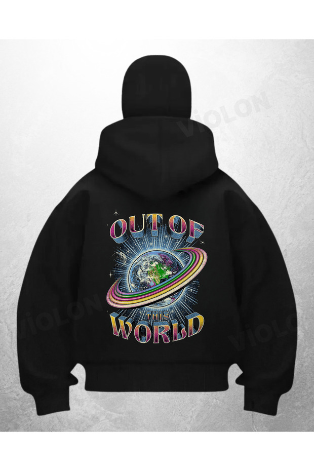 Out of World Printed Black Samurai Snow Mask Sweatshirt Cardigan