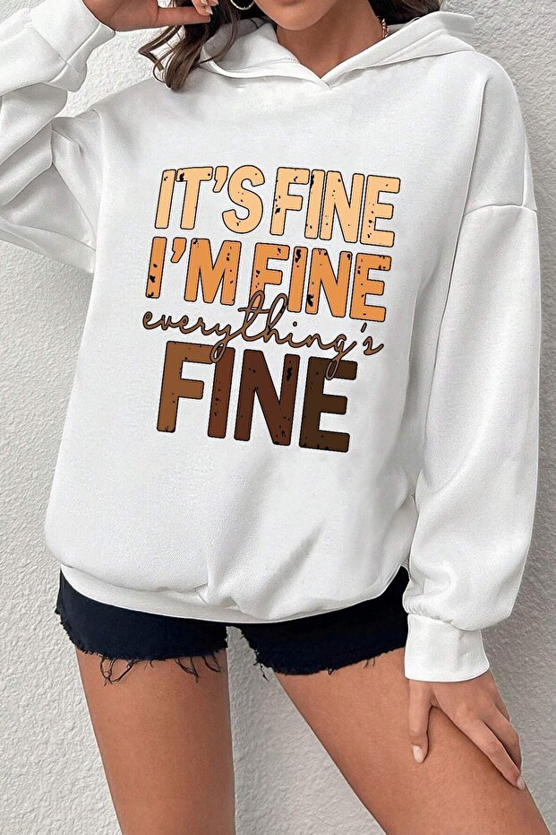 Unisex Oversize Fine Printed Sweatshirt
