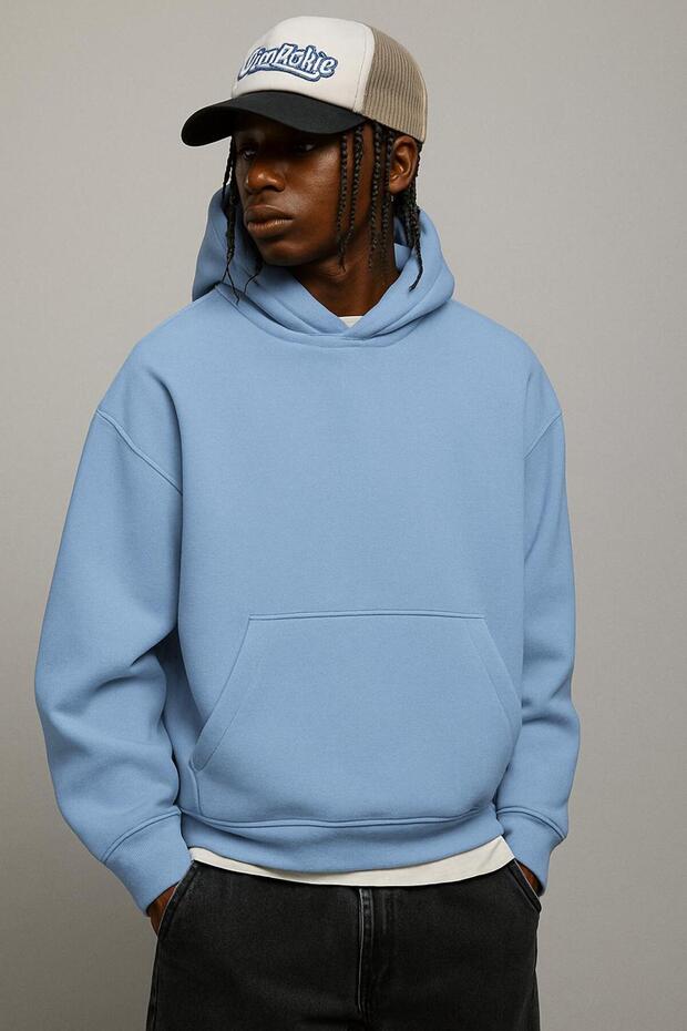 3-Ply Combed Cotton Printed Unisex Hooded Sweatshirt