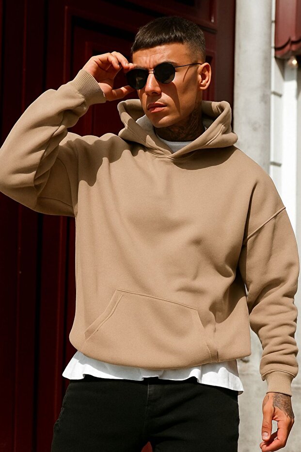 3-Ply Combed Cotton Printed Unisex Hooded Sweatshirt