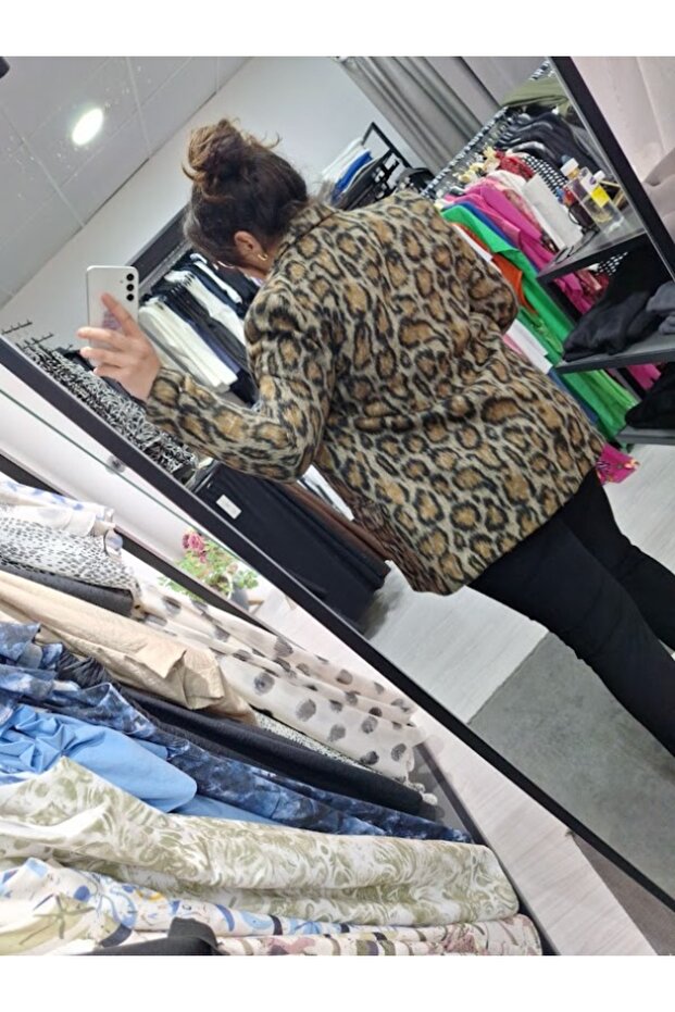Leopar Blazer Ceket - 1