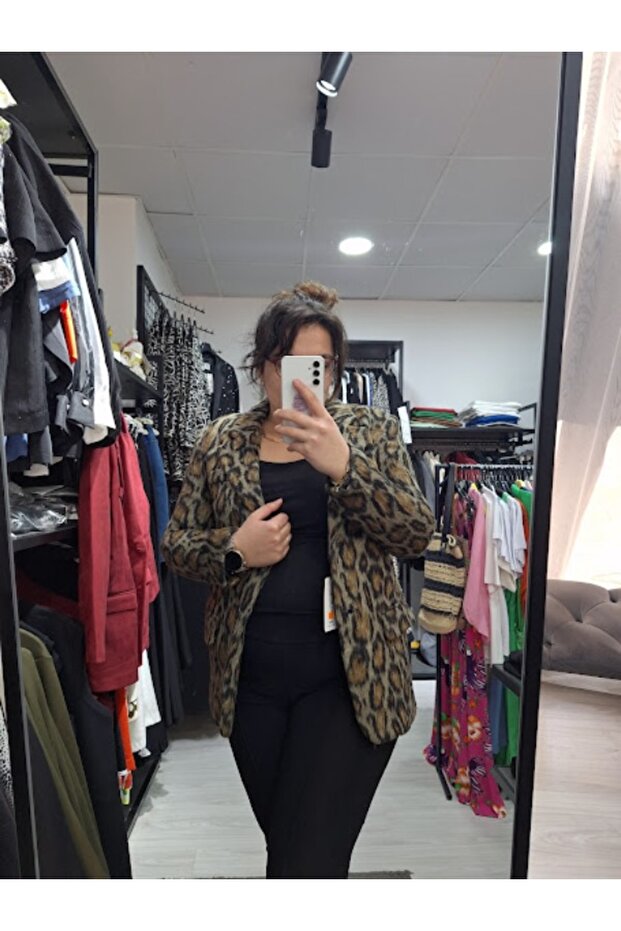Leopar Blazer Ceket - 3