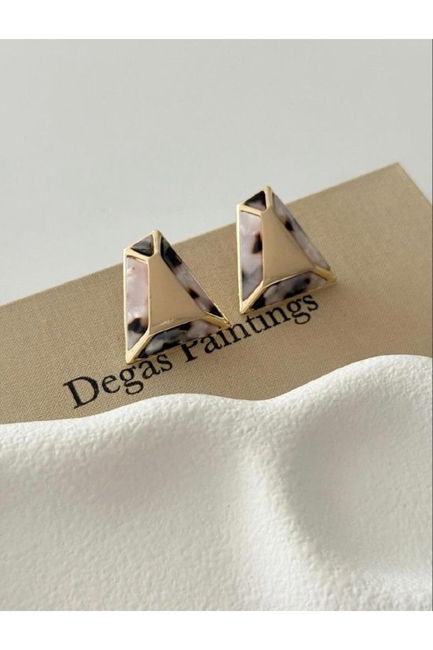 Special Series Vintage Geo Design Gold Earrings