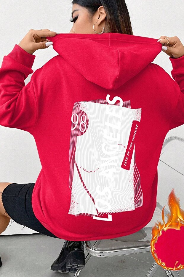 Unisex Oversize Live in The Moment Printed Sweatshirt