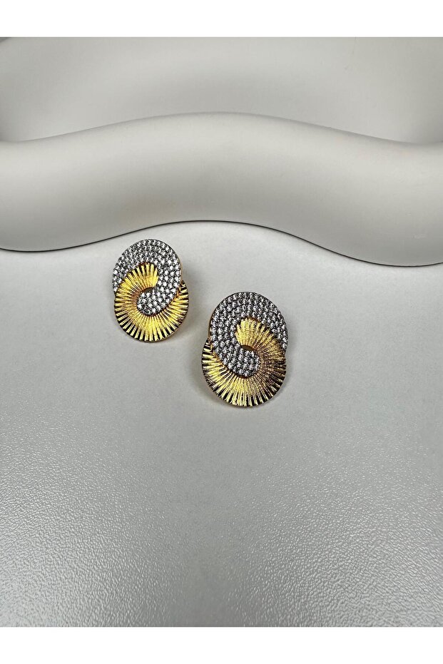 Special Series Zircon Stone Geo Pattern Earrings