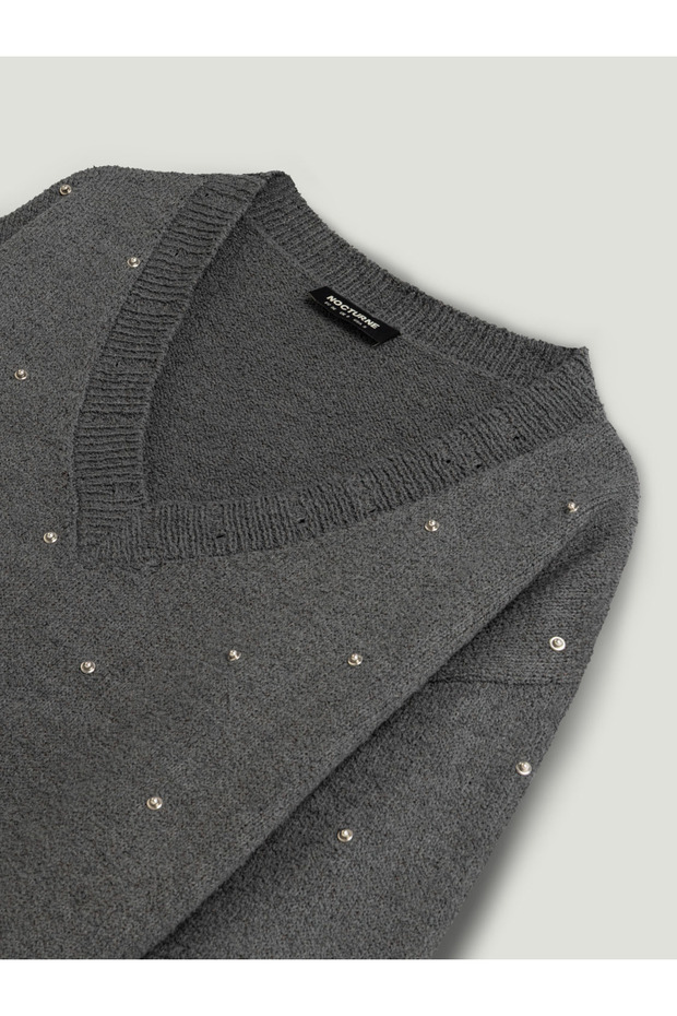 Taş Detaylı Triko - 8