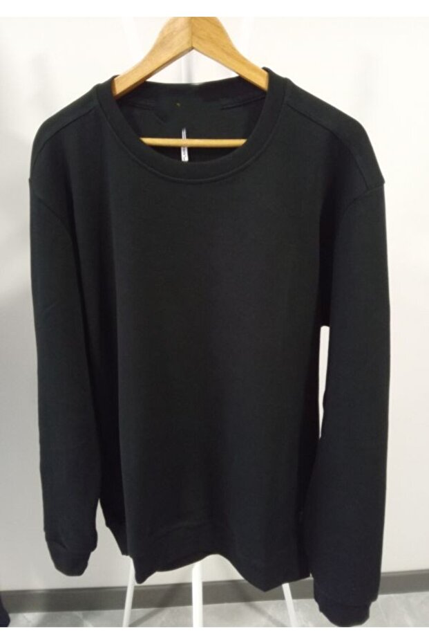 سترة رجالية أساسية بياقة مستديرة وتصميم فضفاض من قماش البيكيه - 5