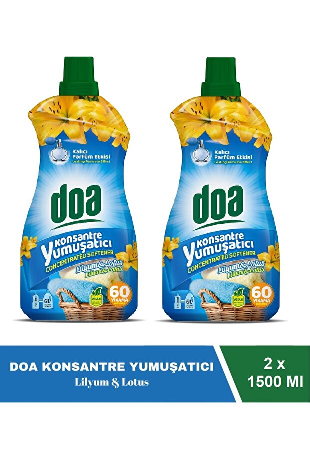 Konsantre Çamaşır Yumuşatıcı Lilyum Lotus 1500 Ml x 2 Adet - 1