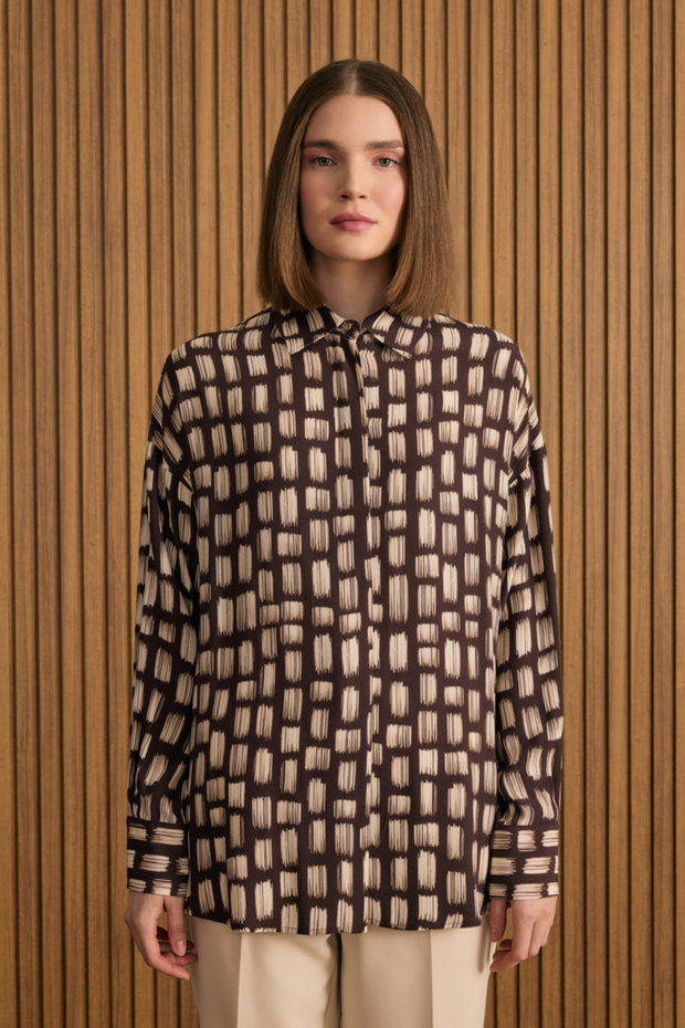 Desenli Viscon Gömlek - 4