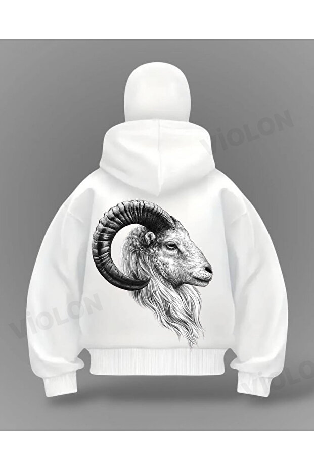 Goat Detail Full Mask Oversize Cardigan