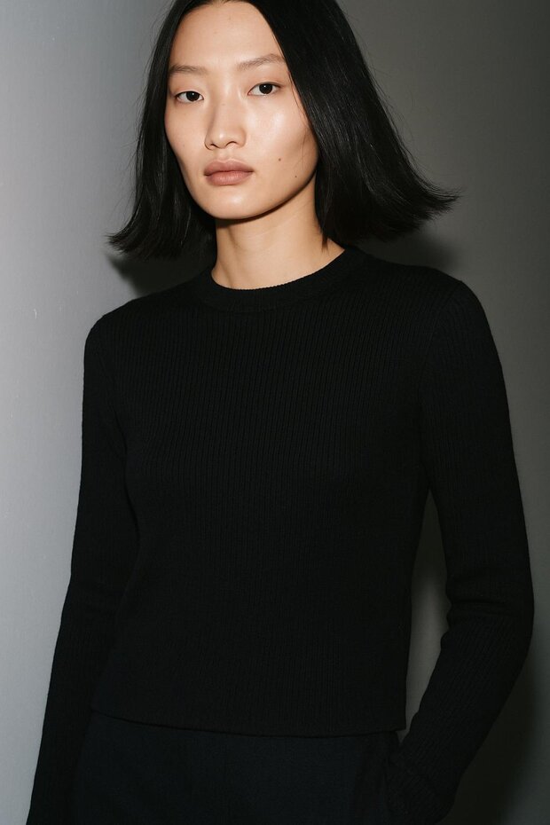 Simit Yaka İnce Fitilli BLUZ - 2