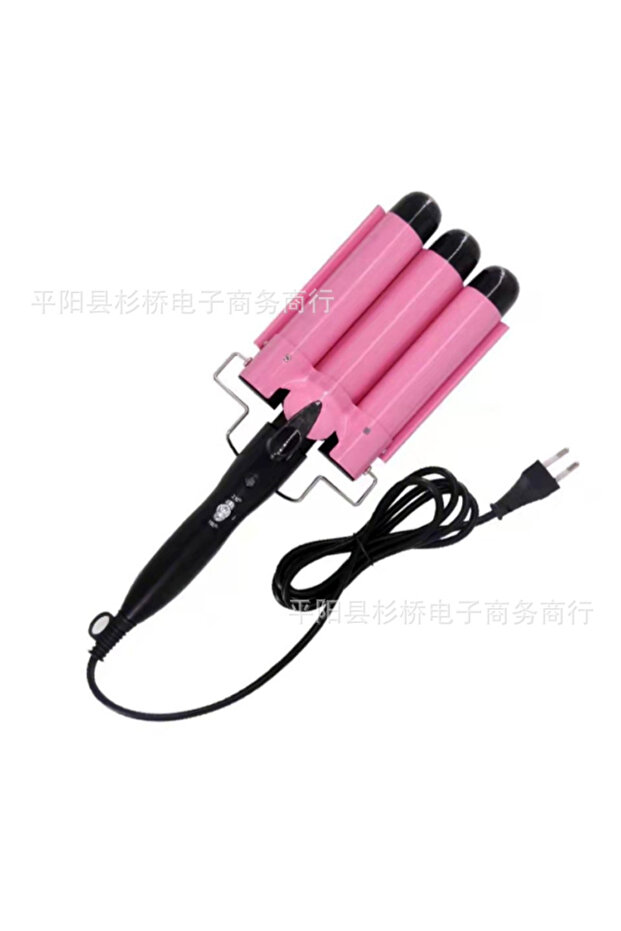 32mm Wag Maşa Water Wave Triple Tongs – with Digital Display, 80-210 ° C Adjustable, Automatic Shut-Off, 3 Colors
