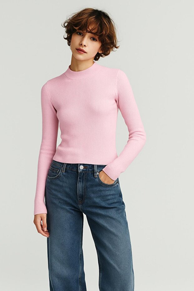 Simit Yaka İnce Fitilli BLUZ - 1