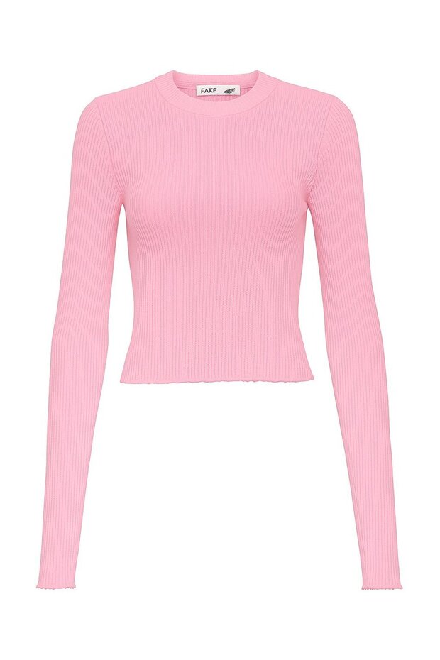 Simit Yaka İnce Fitilli BLUZ - 4