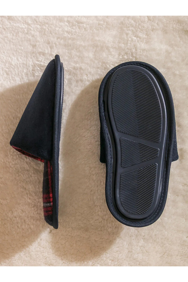LCW STEPS Lacivert Süet Görünümlü Erkek Ev Terliği - 3