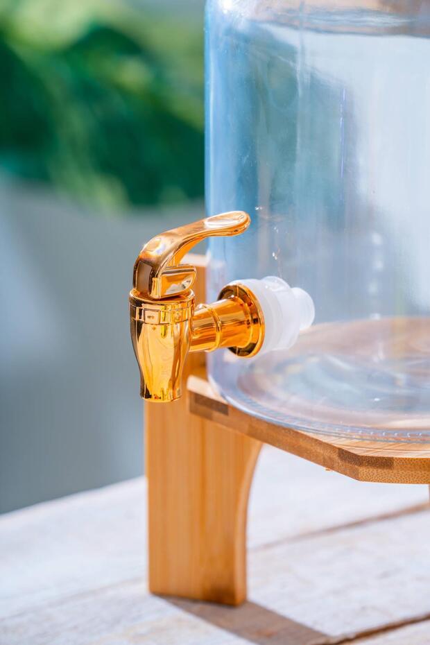 Bambu Standlı Cam Sebil - 3 lt - 2