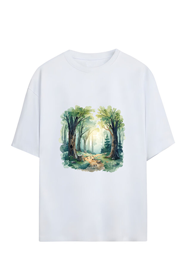 Forest Road Unisex Oversize Cotton T-Shirt