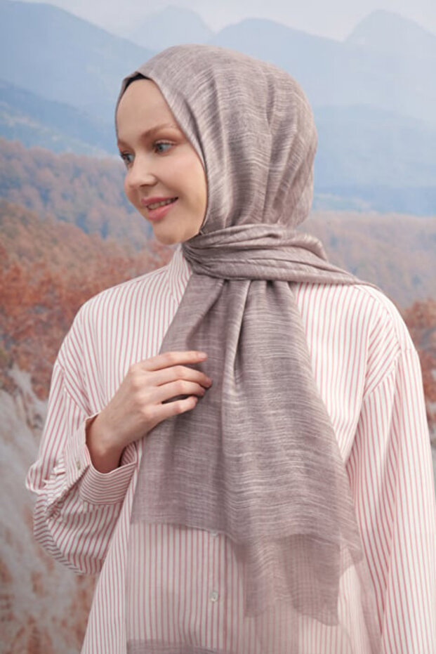 Silk Vintage Model Shawl - Dark Lilac