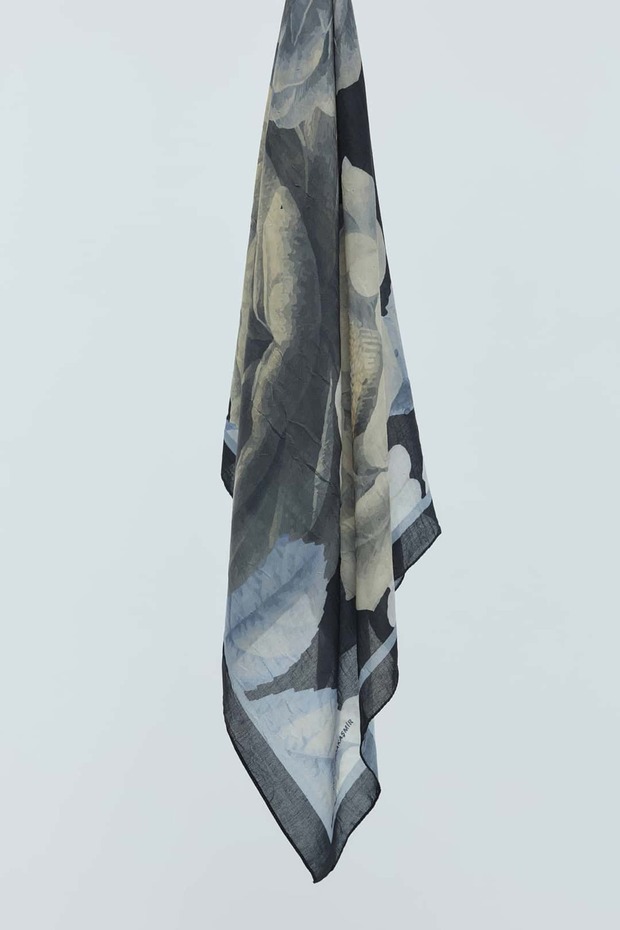 Rosa Desen Bambu Eşarp - 5