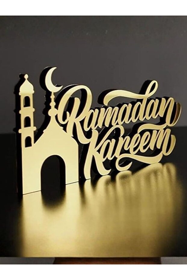 Acrylic Islamic Tabletop Décor – Ramadan Kareem & Eid Decoration | Islamic Calligraphy Ornament