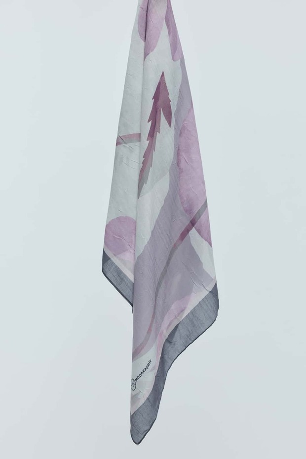 Eșarfă din bambus cu model lavandă - 5