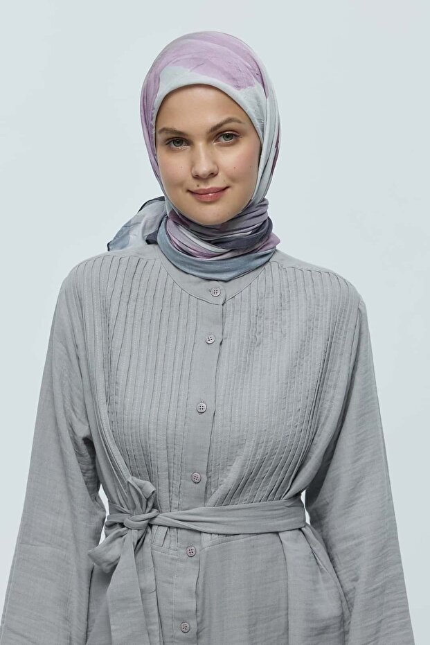 Eșarfă din bambus cu model lavandă - 1