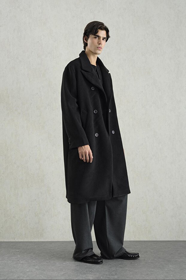 BASIC KAŞE SİYAH KABAN - 2