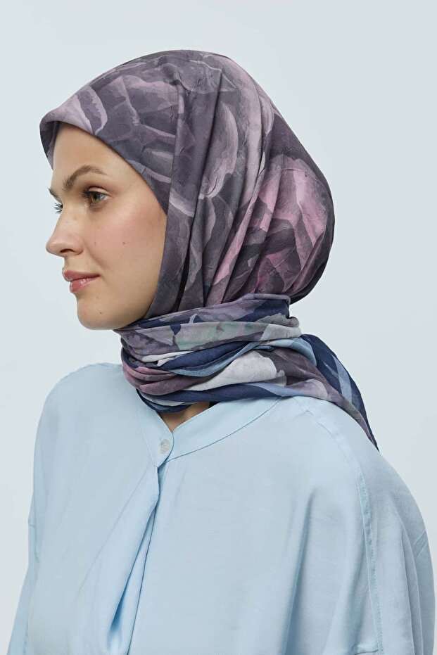 Rosa Desen Bambu Eşarp - 4