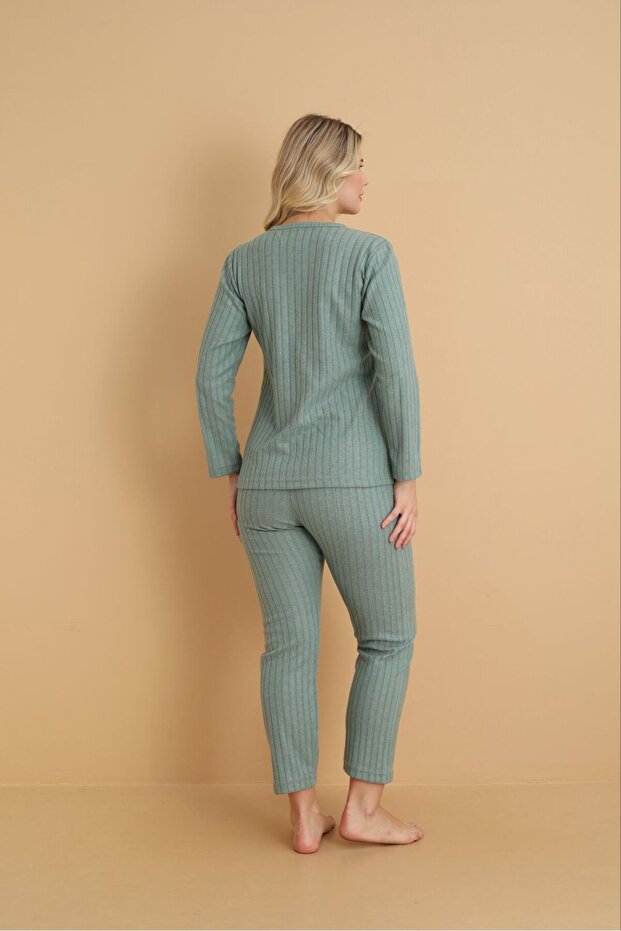női téli interlock pizsama szett - 3