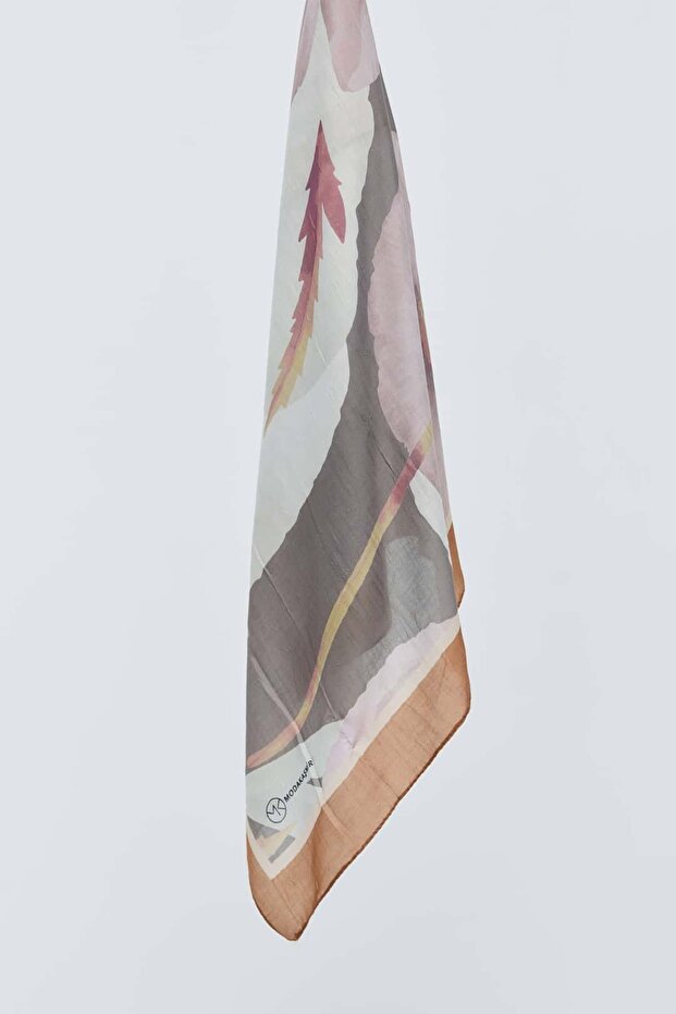 Lavendi Desen Bambu Eşarp - 5