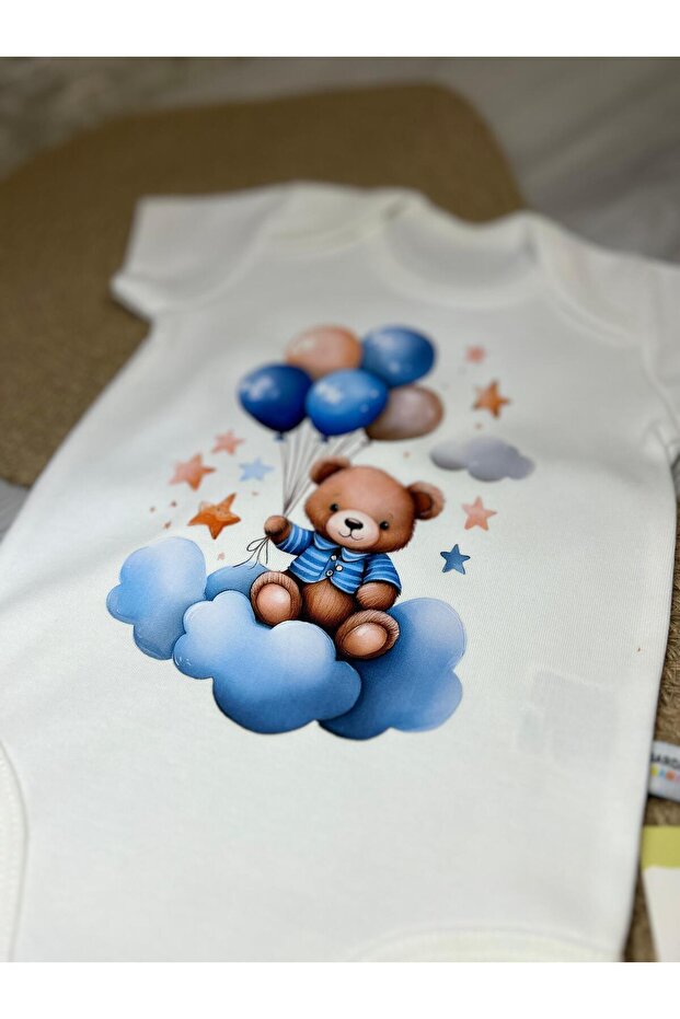 Baby Body with Balloon and Bear Print