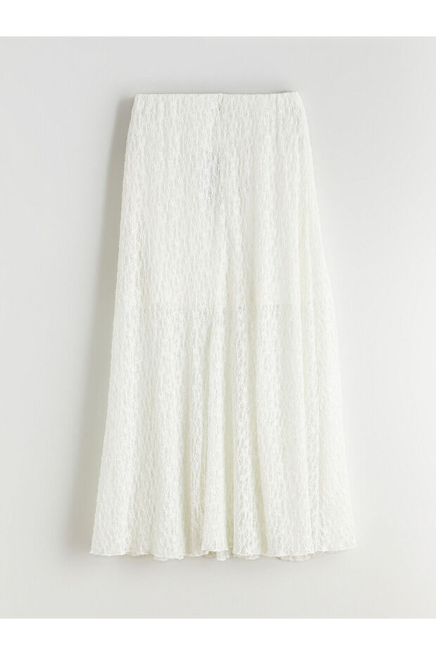 Sparkling Choices from Shining Store |   A-Line Lace Skirt with Elastic Waistband - 6