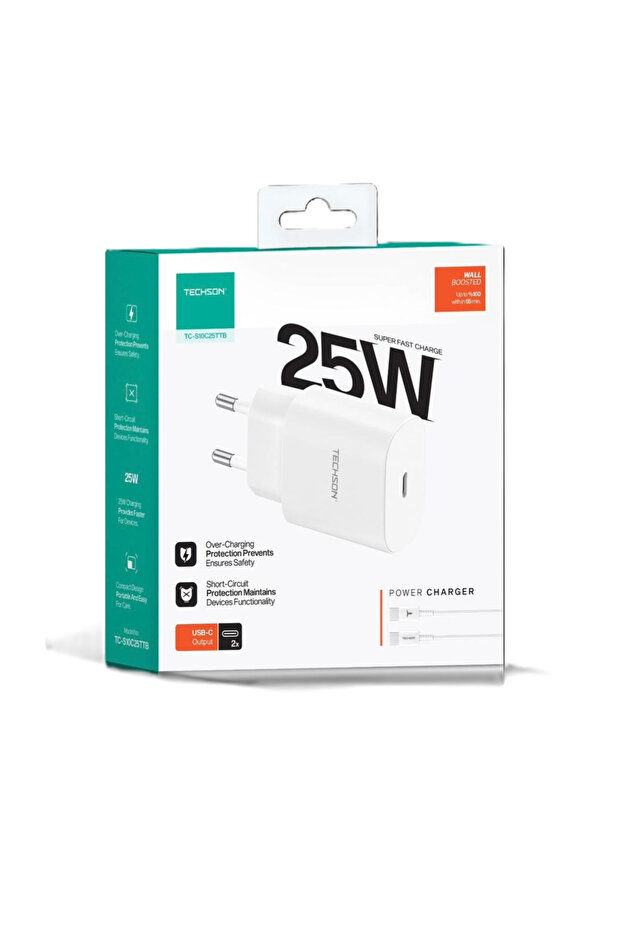 25W Type-C Şarj Aleti Adaptör + Kablo - 1