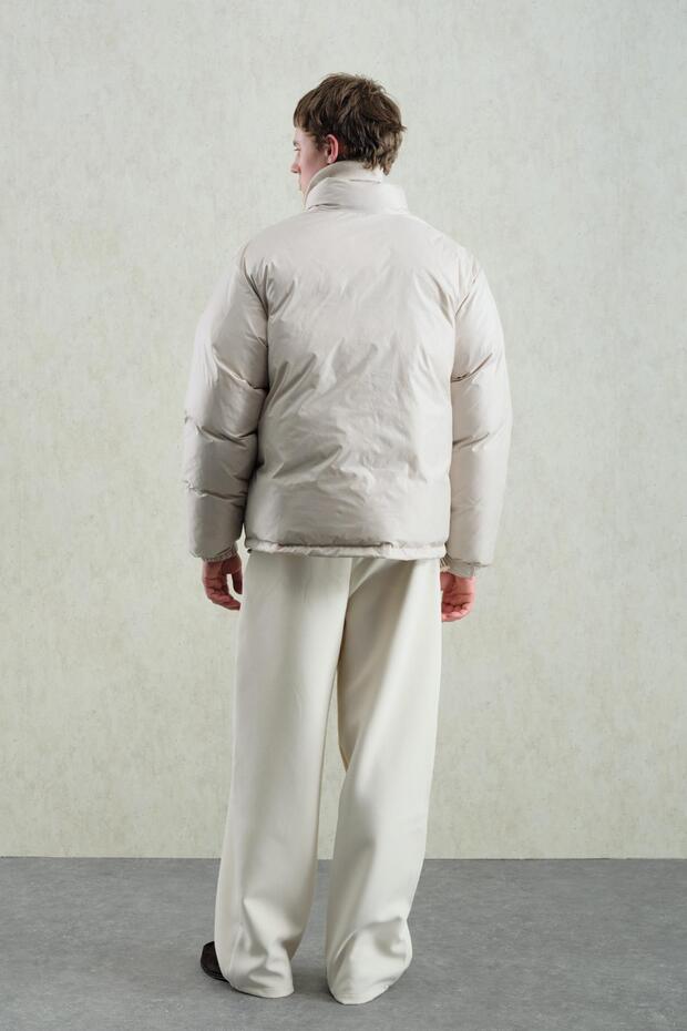 BASIC ŞİŞME BEJ MONT - 4