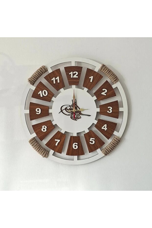Hasır İpli Halatlı Duvar Saati - 6