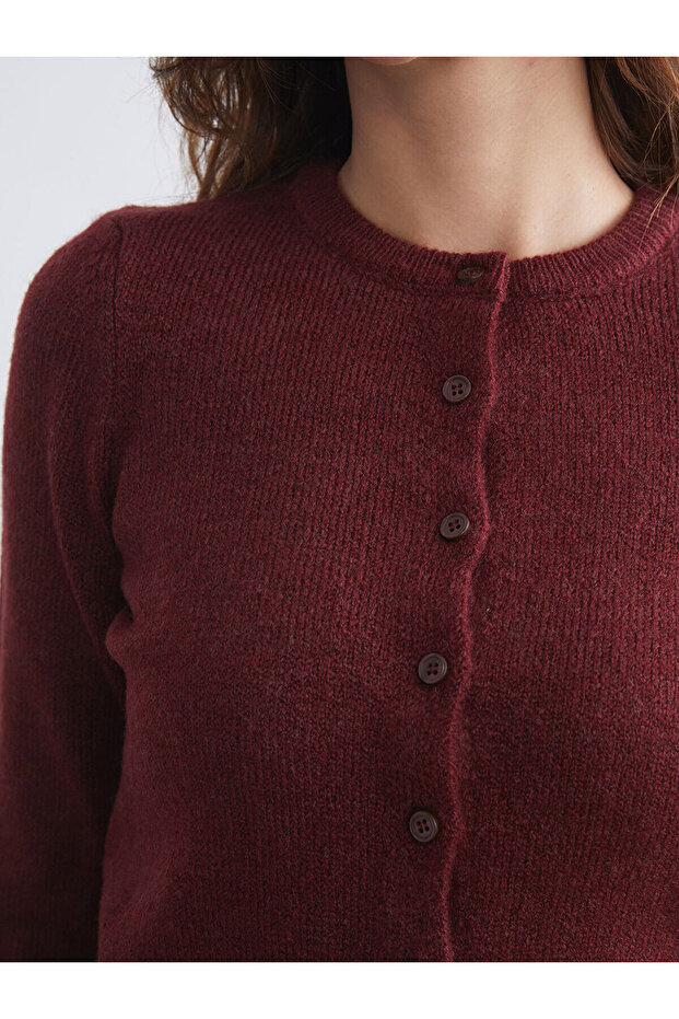 Bisiklet Yaka Kadın Triko Hırka - 3