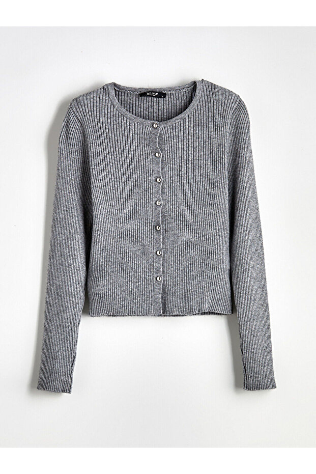 Bisiklet Yaka Kadın Triko Hırka - 5