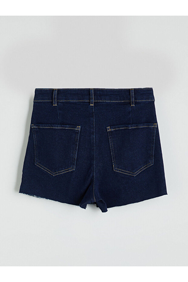 Özmarka Yeni Sezon Standart Fit Pileli Jean Şort Etek - 6