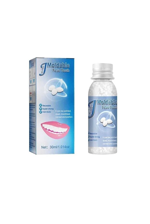 30ml Moldable False Teeth White Particles Reusable Non-toxic - 1