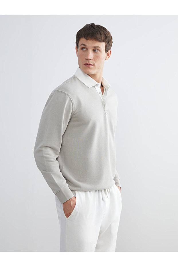 Özmarka New Season Polo Neck Men's Sweatshirt