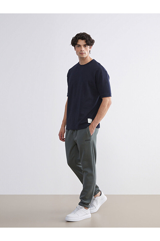 Standart Kalıp Erkek Kalın Jogger Eşofman Altı - 1