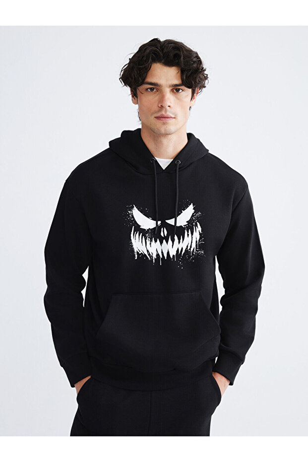Long Sleeve Printed Men's Hoodie