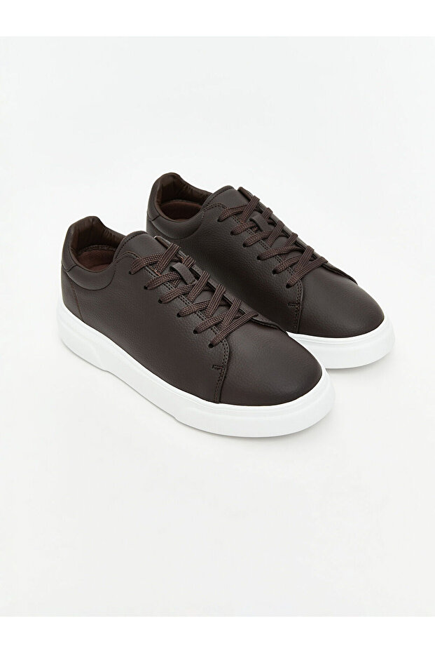 Vizyon Yeni Sezon Bağcıklı Deri Görünümlü Erkek Spor Ayakkabı - 1