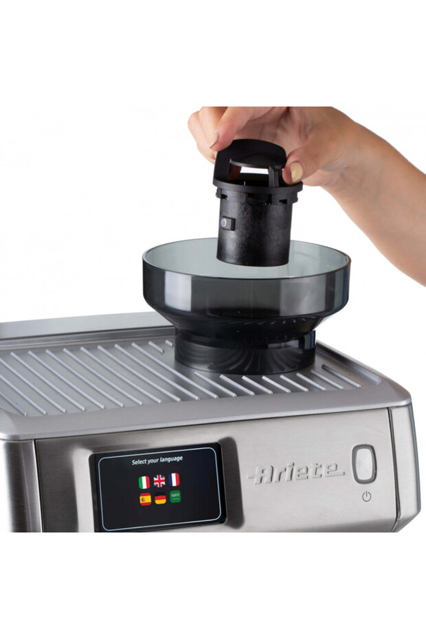 Espresso machine ESPRESSO METAL PRO 1312/10, 1600W, 15bar, 2 , Touch,Grinder, S steel, Inox - 5