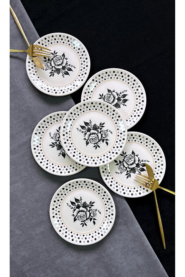 MİLAS 6 PARÇA LÜX TATLI TABAĞI SETİ - 1