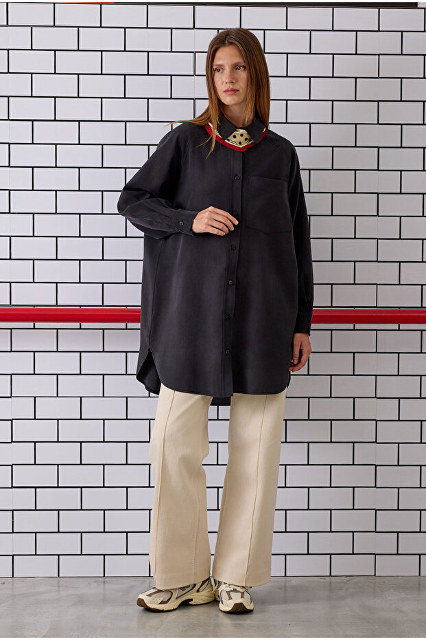 Reglan Kol Basic Gömlek Siyah - 3